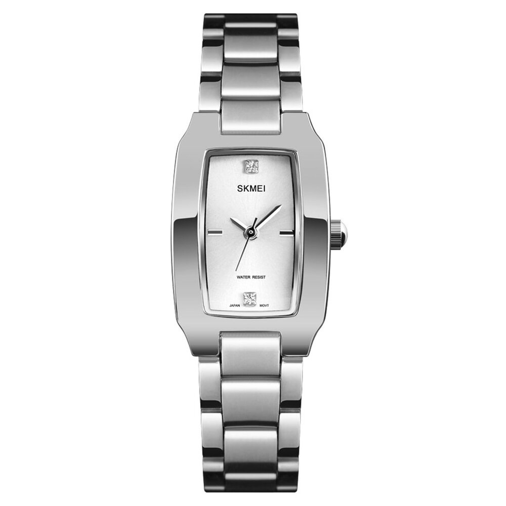 Water Resistant Rectangle Pointer Quartz Women's Watch